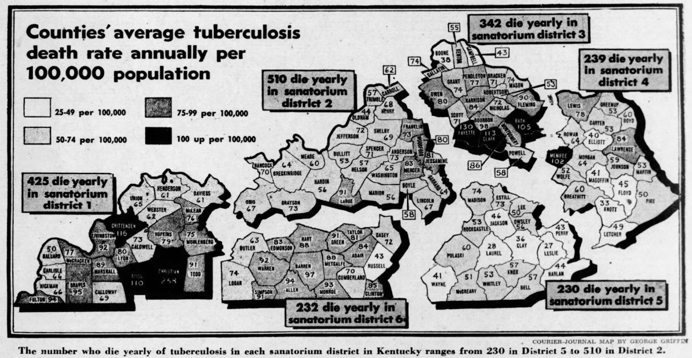 Courier-Journal Map by George Griffin used to publicize the new districts