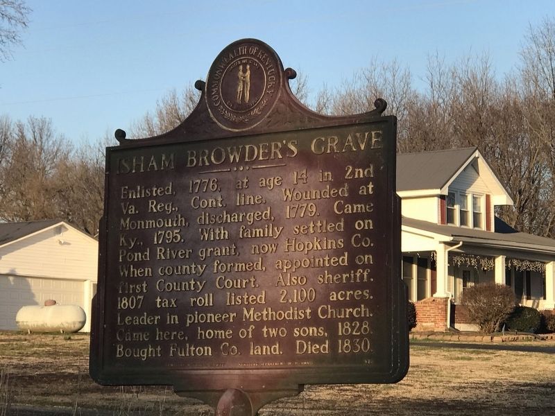 Marker #973 Isham Browder's Grave