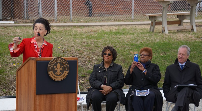 Councilwoman Barbara Sexton Smith speaks at the dedication of marker 2534.JPG