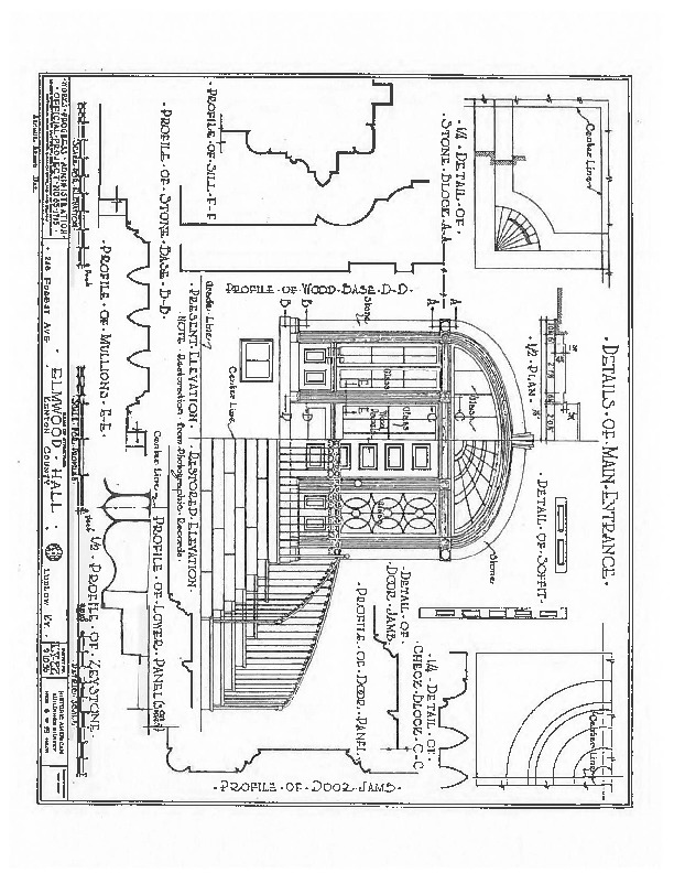 Historic American Building Surveys drawing of 1936